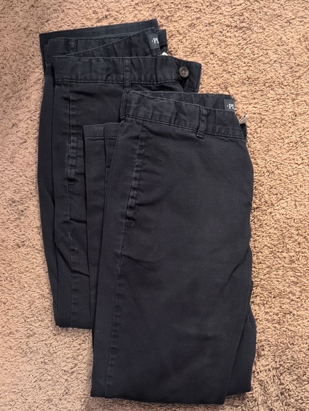 Children's Place Husky 10 Boy's Navy Uniform Pants - Lot Of 2